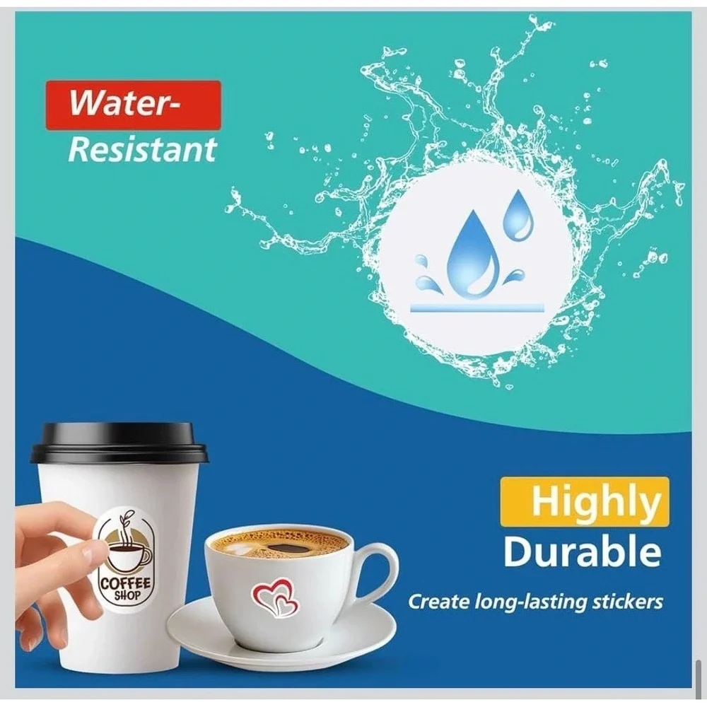 BihaoBaozhuang 25 Sheets Premium Glossy Printable Vinyl Sticker Paper for Inkjet